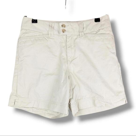 Eddie Bauer Mercer Fit Khaki Chino Shorts 2 Tan 100% Cotton - Picture 1 of 8